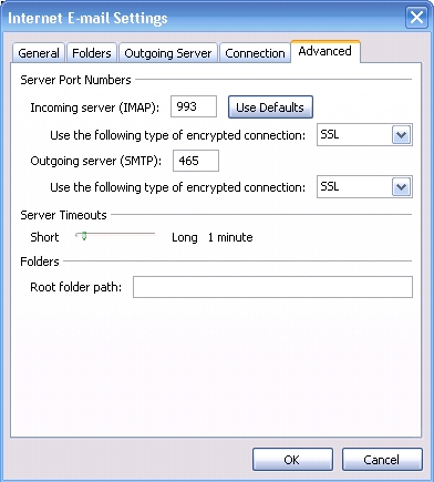 IMAPS Outlook 2007 Step 8