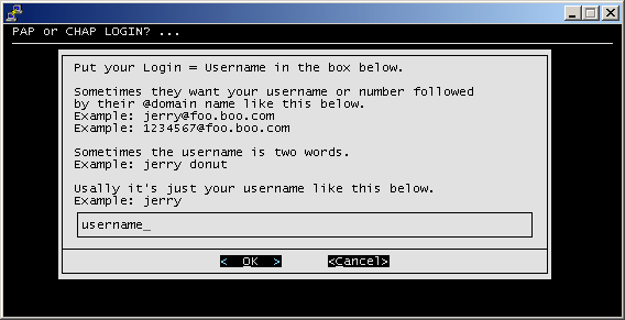 slackware-enter username