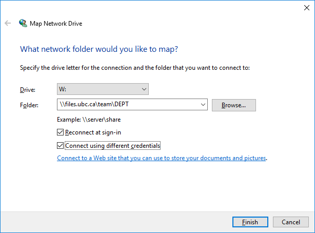 Map Network Drive