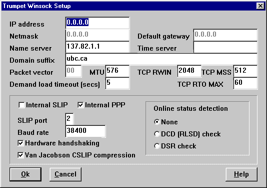 trumpet winsock 2.1f setup